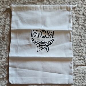 MCM White Cotton Dust Bag